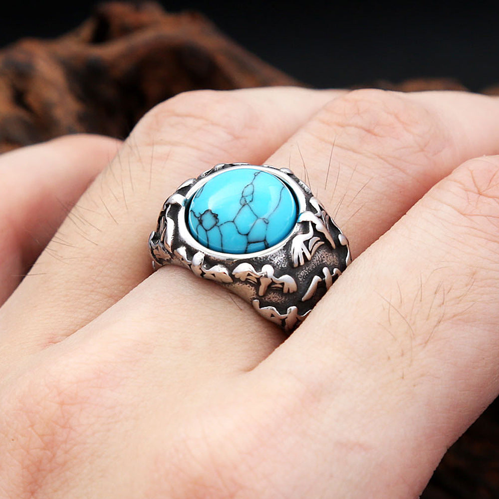 Mens Ring Titanium Steel Personalized Dark Bat Eye Ring For Men Planderful Everyday Genie