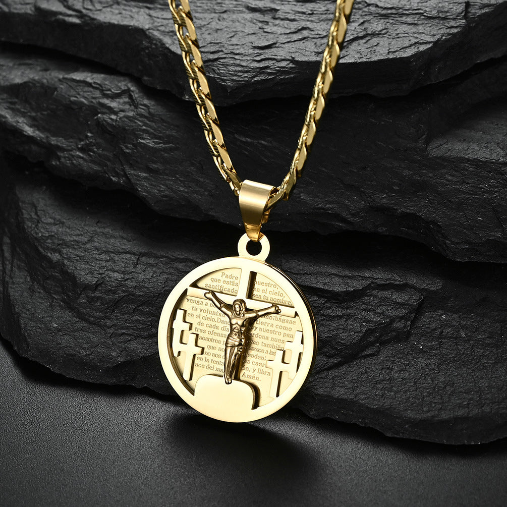 European And American Style Hiphop Exaggerated Cross Necklace