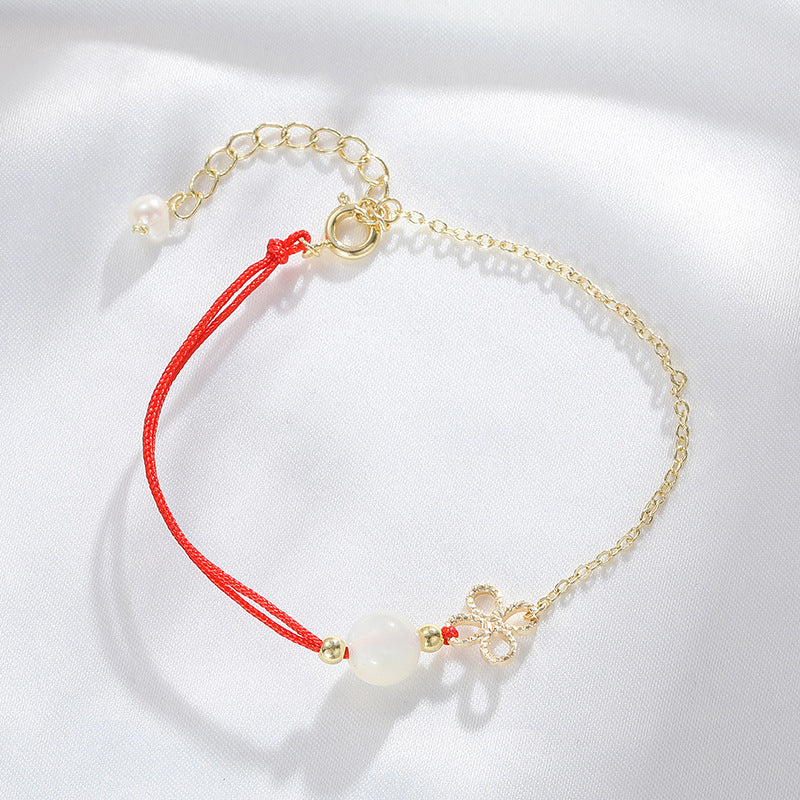 Fortune's Favor Crystal Rope Bracelet with Sterling Silver Needle