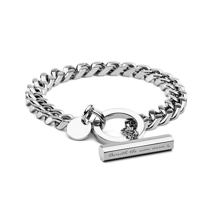 Planderful Jewelry Titanium Steel Cuban Link Bracelet For Men And Women Luxury Everyday Style And Craftsmanship