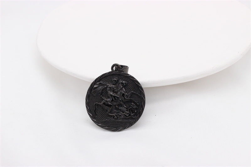 Titanium Steel Pendant For Men And Unisex Planderful God Of War Inspired Ancient Greek Knight Protection Statement