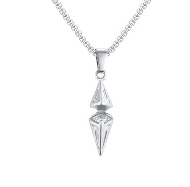 Cross Zircon Geometric Stainless Steel Necklace for Men