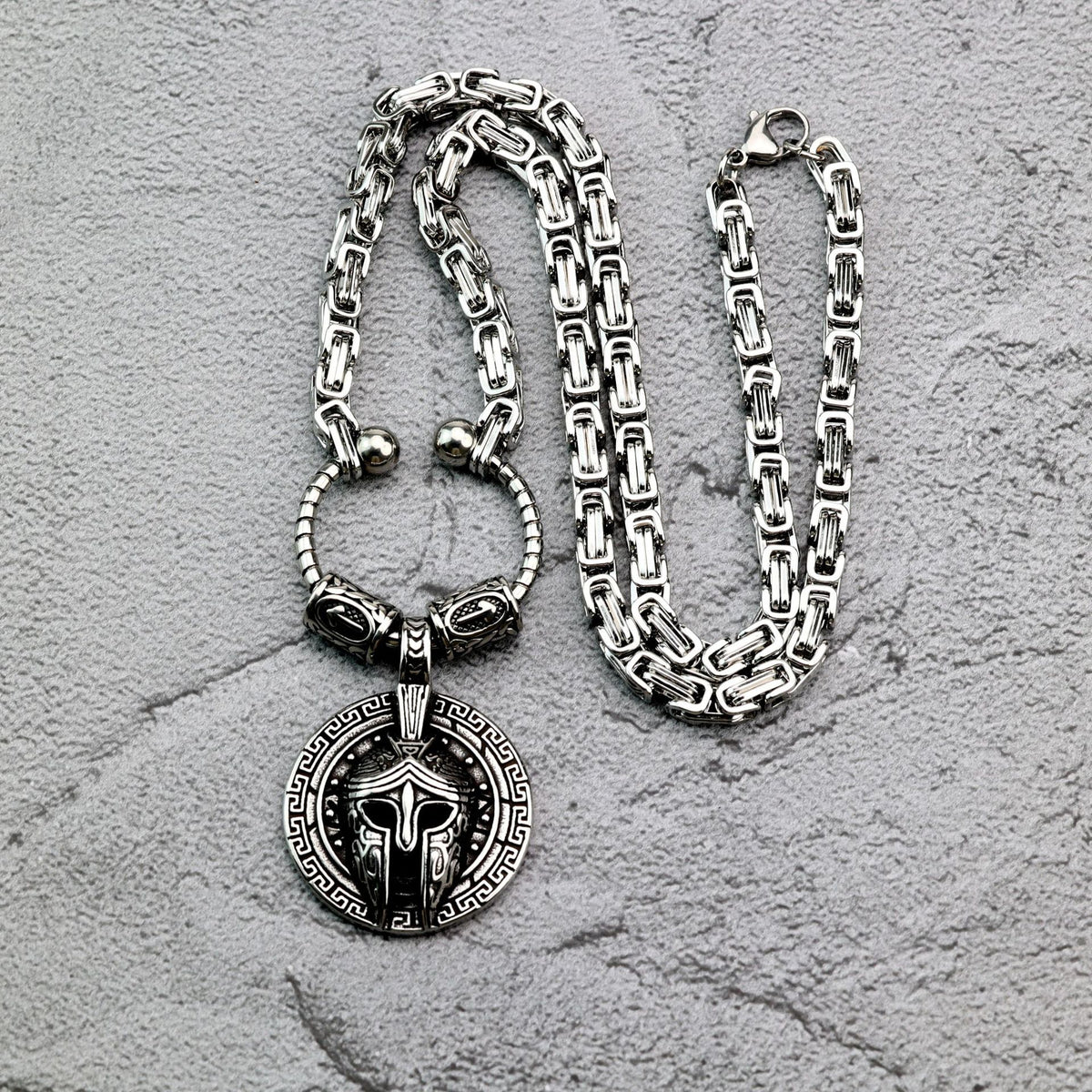 Mask Emperor Stainless Steel Pendant Necklace