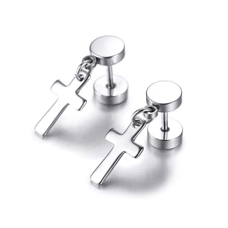 Stainless Steel Cross Earrings