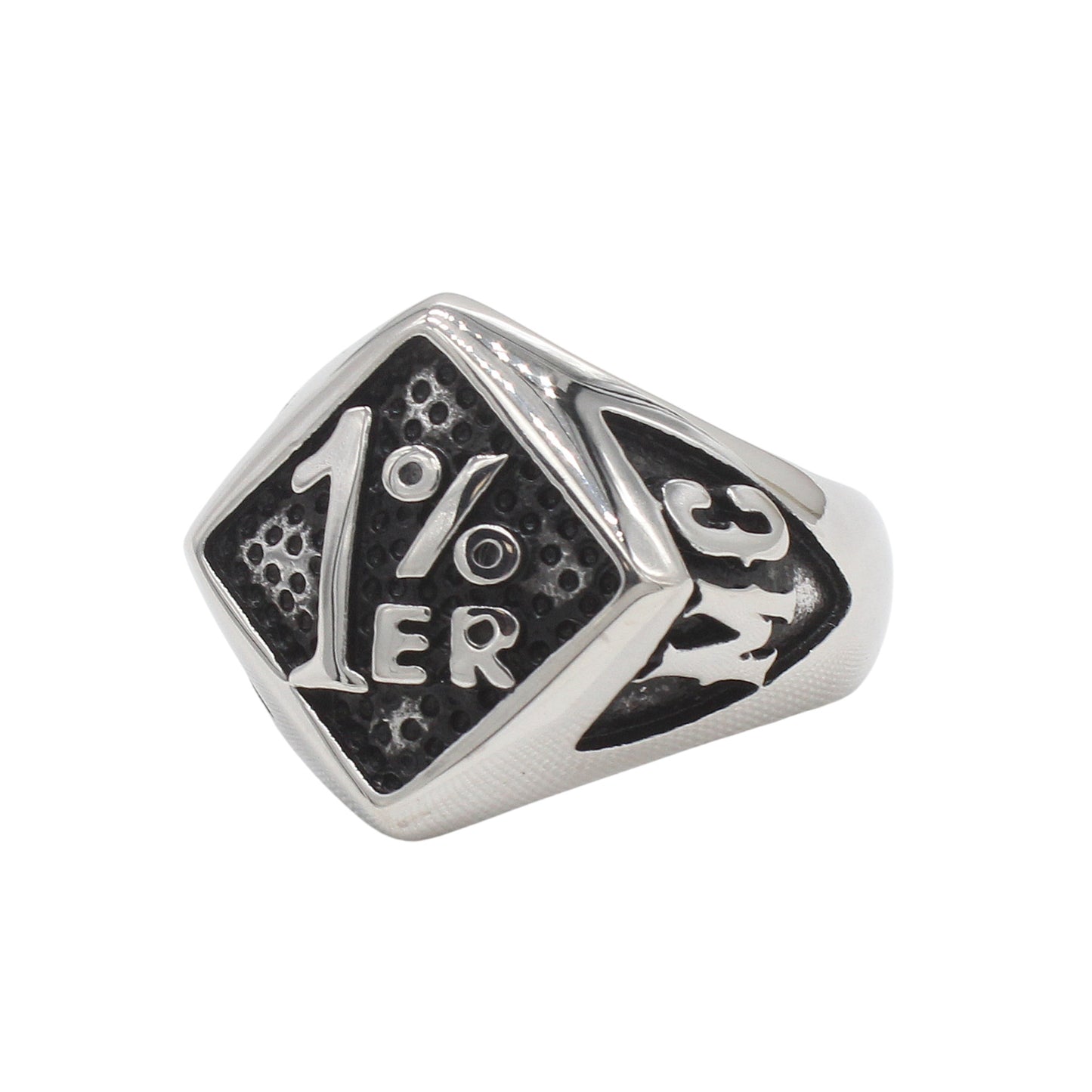 Planderful Jewelry Mens Titanium Steel Ring Vintage European American Personalized Retro Style