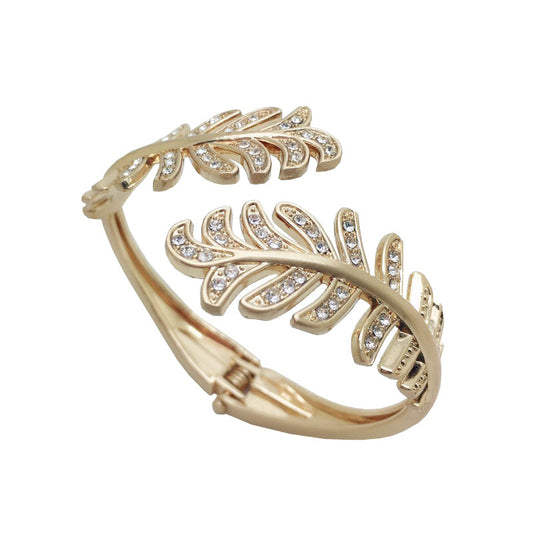 Gold Plated Leaf Design Bracelet - Vienna Verve Collection