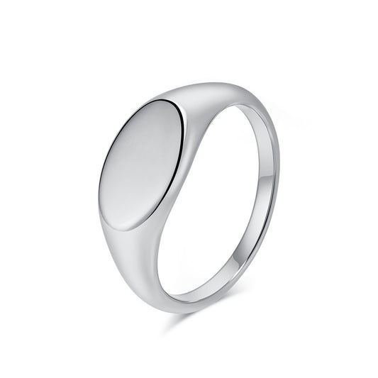 Simple Glossy Titanium Steel Ring Women's Fashion Jewelry