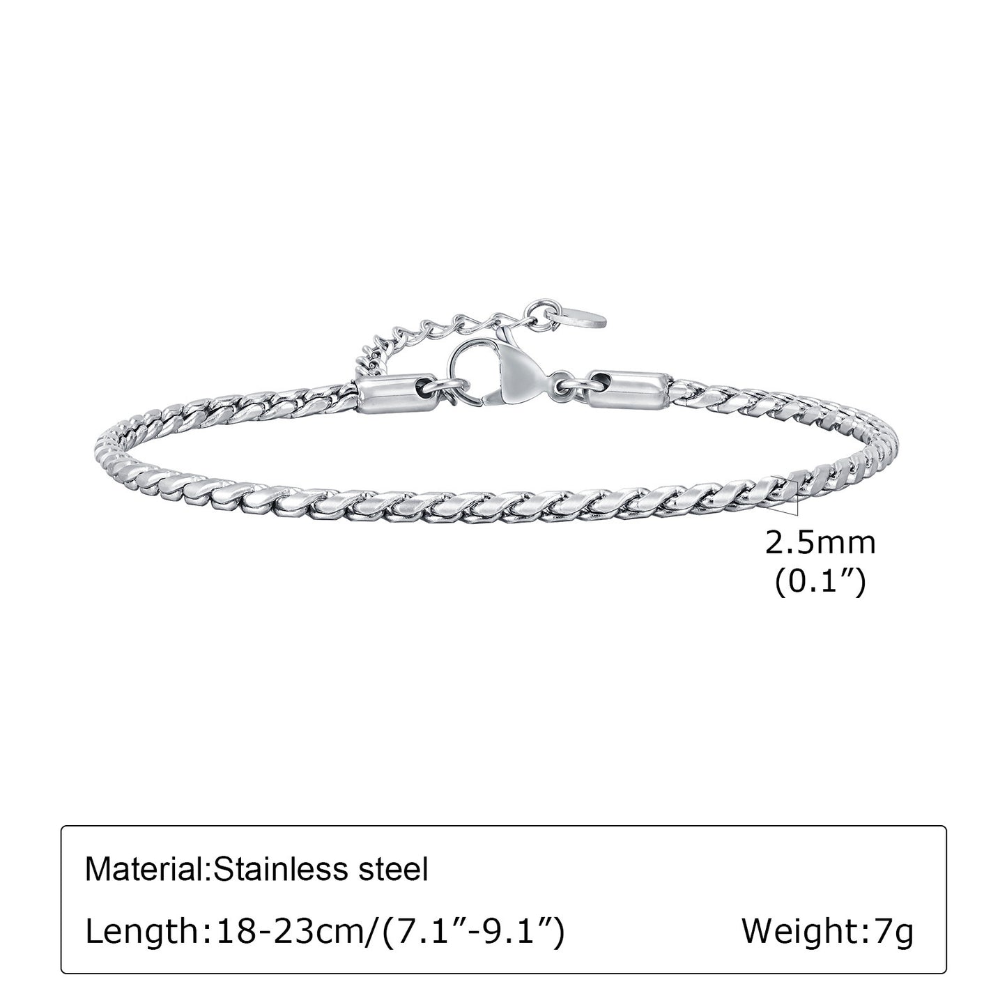 Planderful Stainless Steel Mens Bracelet Minimalist Daily