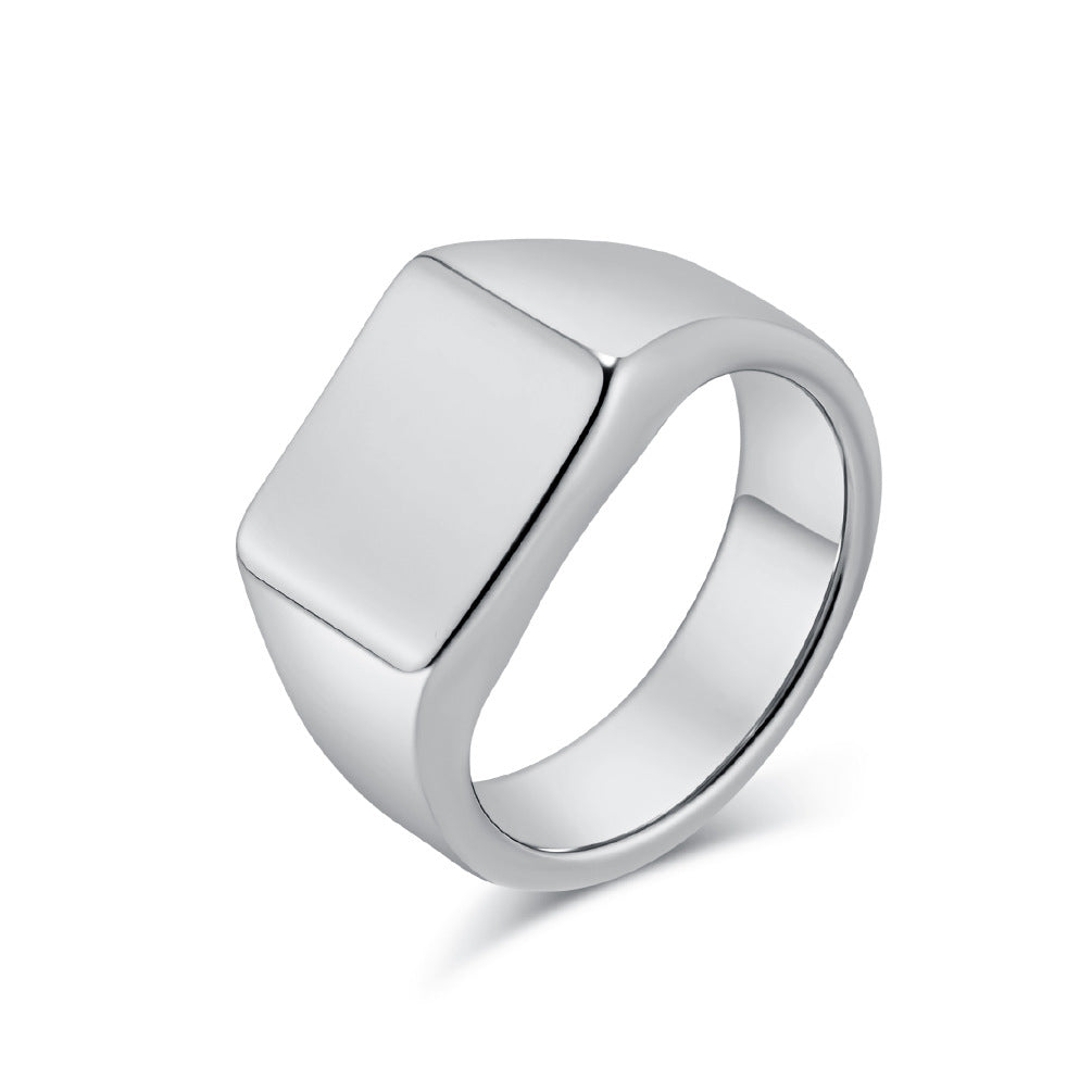 Minimalist Geometric Smooth Surface Tungsten Carbide Ring Men's Quality Tungsten Gold