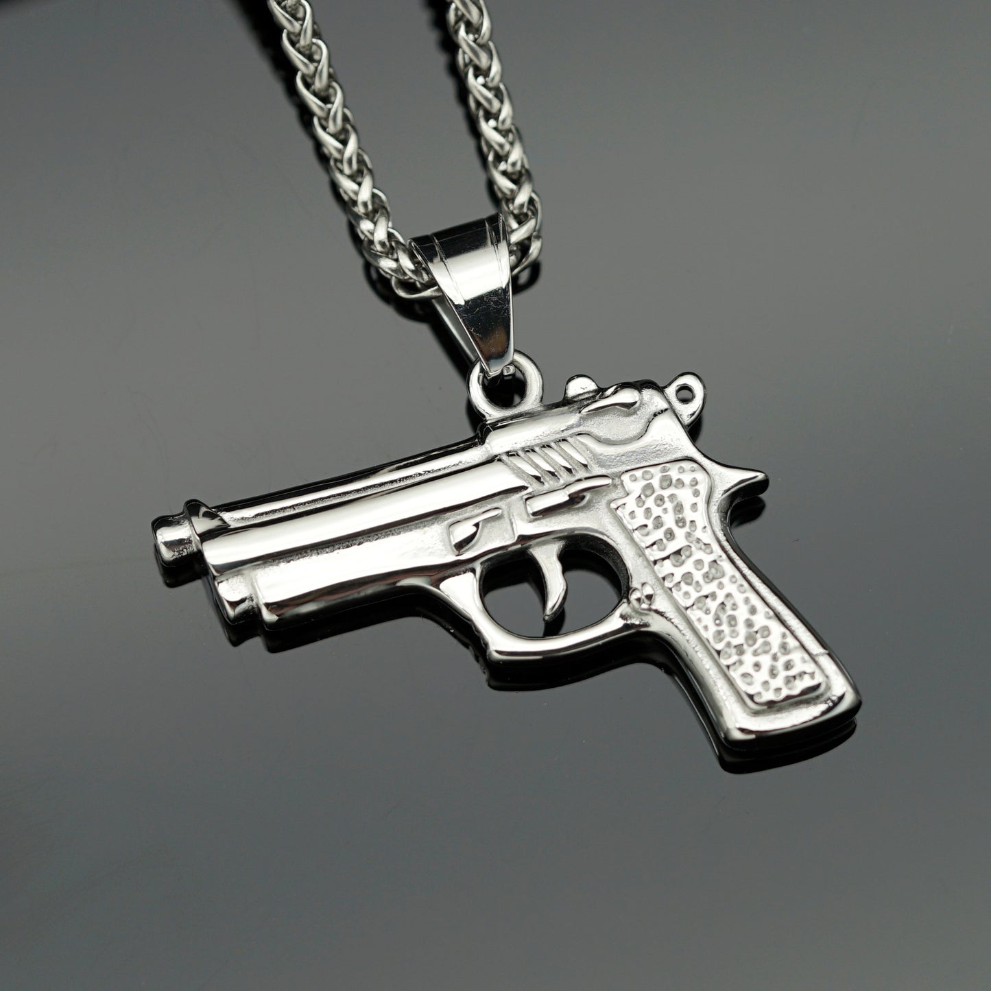 Steel Pendant - Statement Hip Hop Punk Style By Planderful Everyday Genie Collection