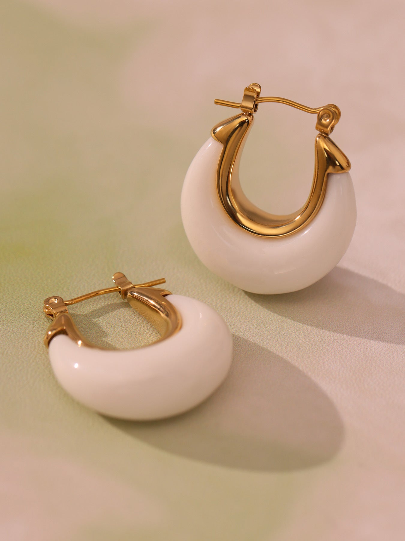 Planderful Moon U Earrings Resin Translucent For Daily Wear