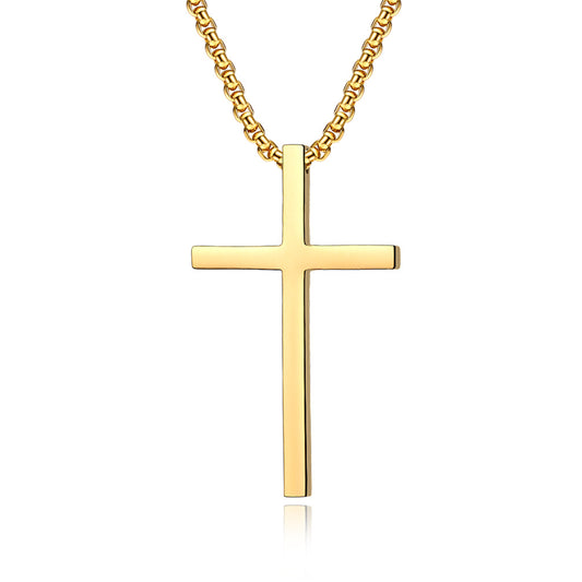European and American Style Stainless Steel Cross Pendant Set