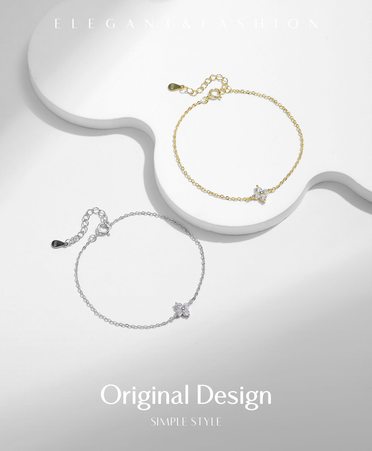 Planderful Everyday Genie Bracelet – Exquisite Sterling Silver with Zircon Elegance