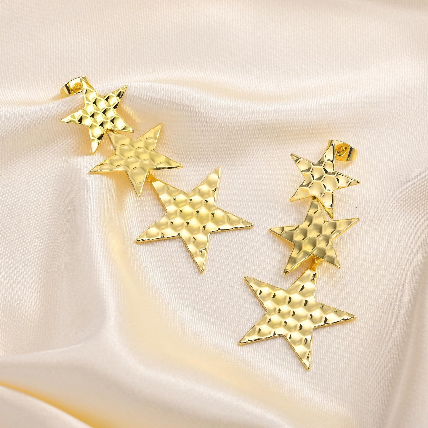 Geometric Star Earrings Women's Fashion Copper Jewelry Wholesale