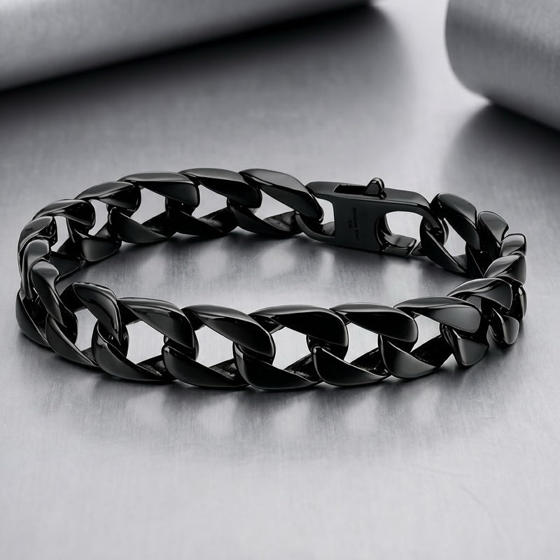 Bare Body 11mm Cuban Bracelet Casting Chain Stainless Steel Men's