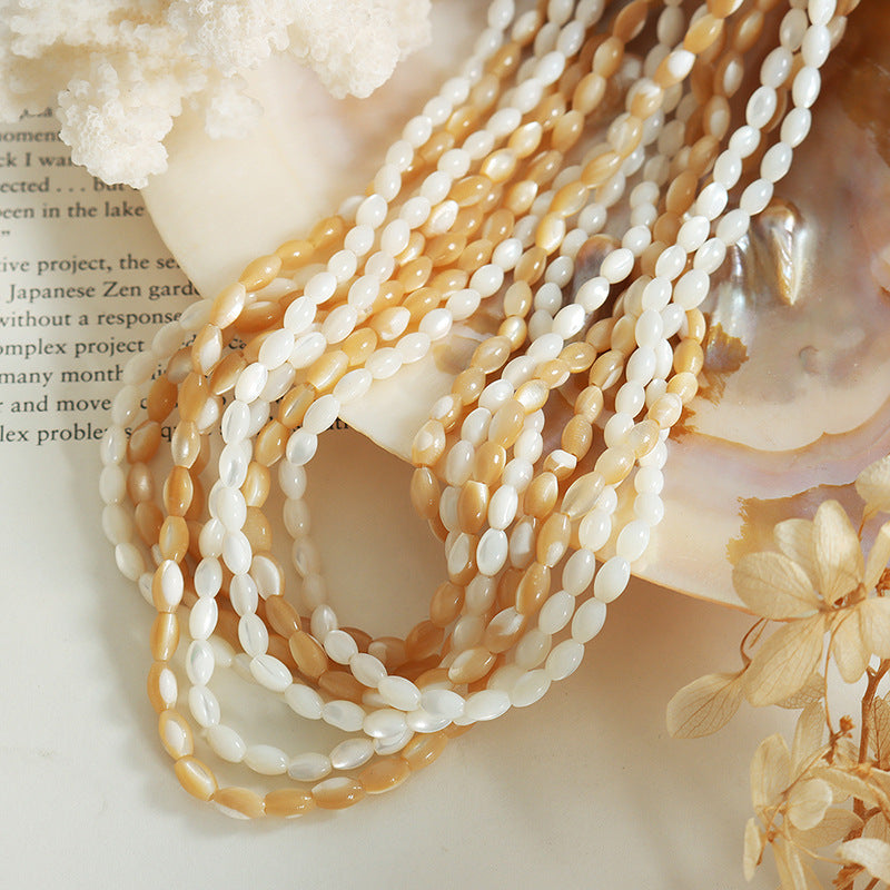 Vintage Chic Shell Pendant Necklace with Drip Oil Titanium Steel Chain