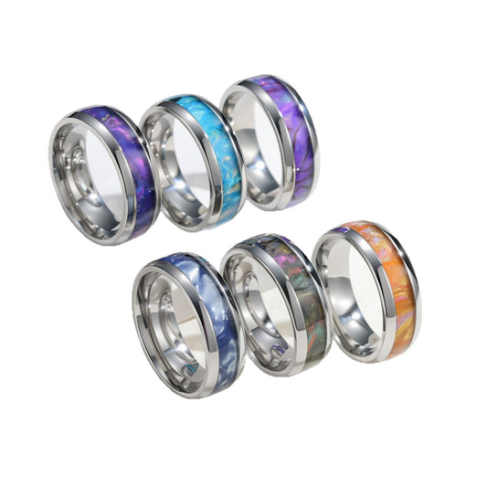 Planderful Everyday Genie Men Titanium Steel Ring Set 36