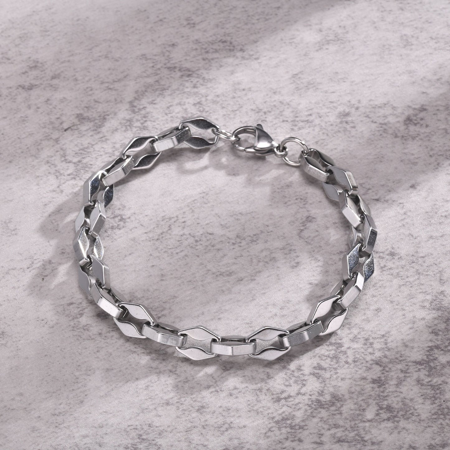 Jewelry Hip Hop Stainless Steel Lip Chain Bracelet for Men