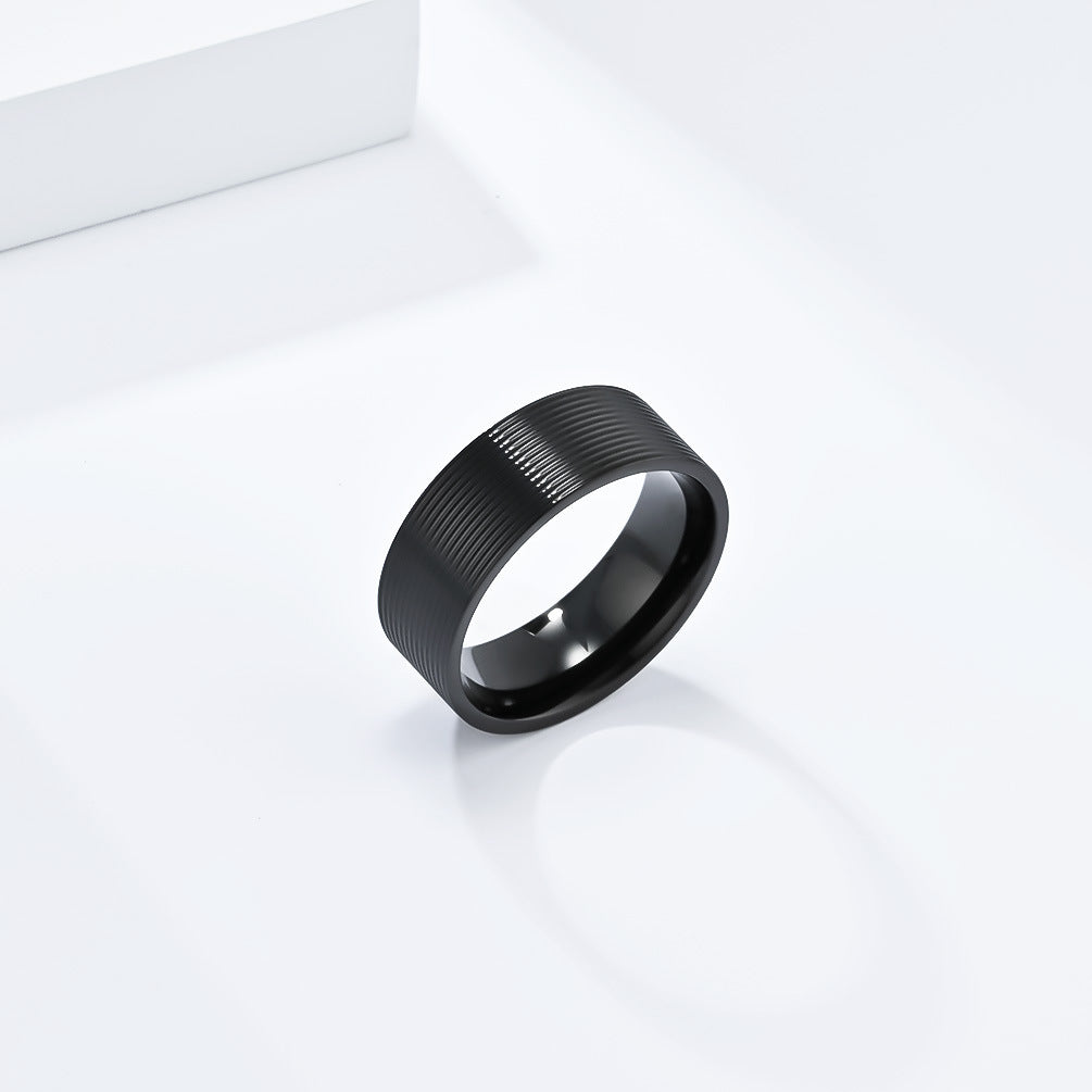 Planderful Titanium Steel Ring For Couples Modern European American Design Light Luxury Jewelry