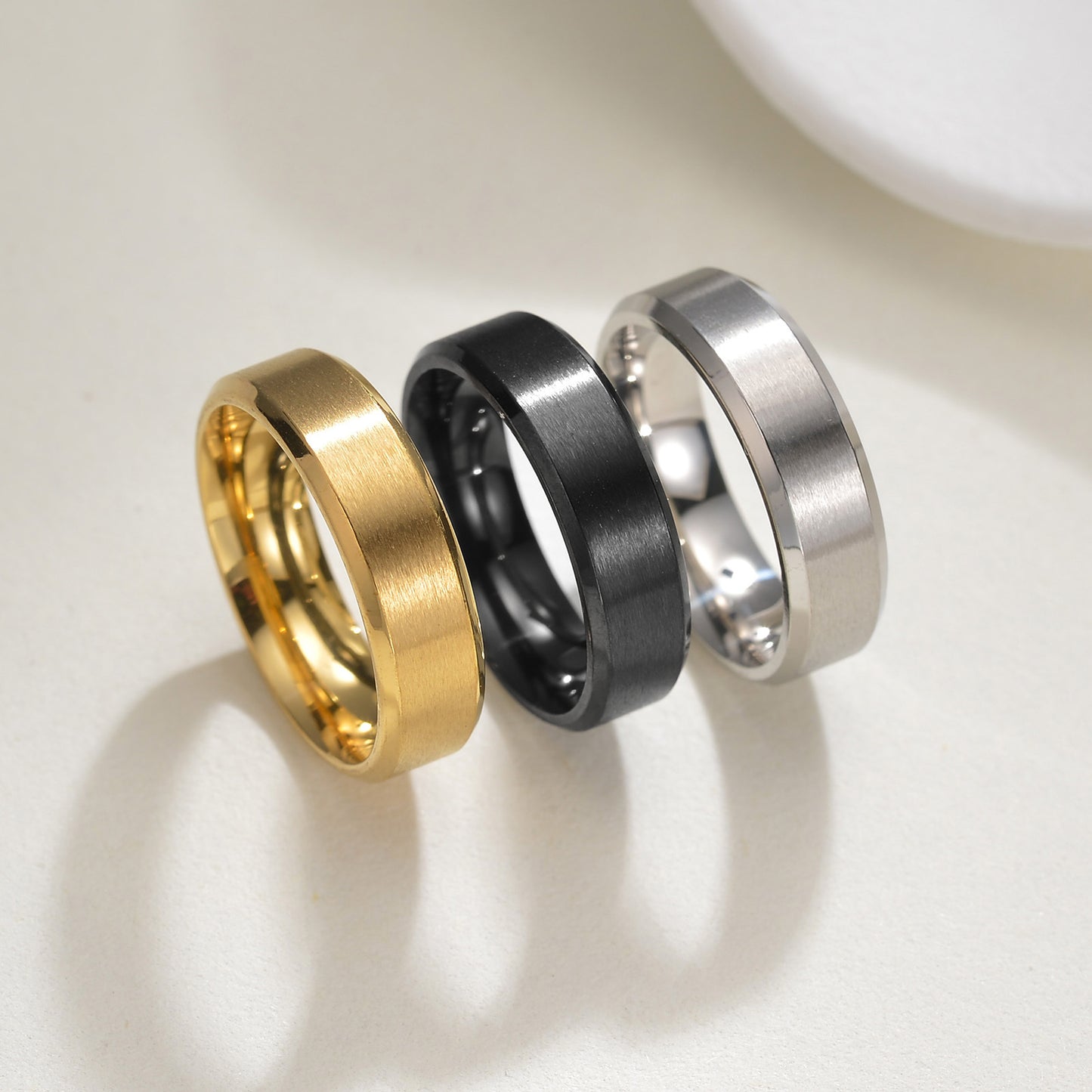Planderful 6mm Unisex Matte Ring European American Jewelry For Protection And Everyday Wear