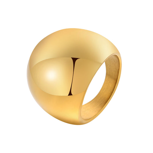 European And American Accessories Gold Female Ring Curved