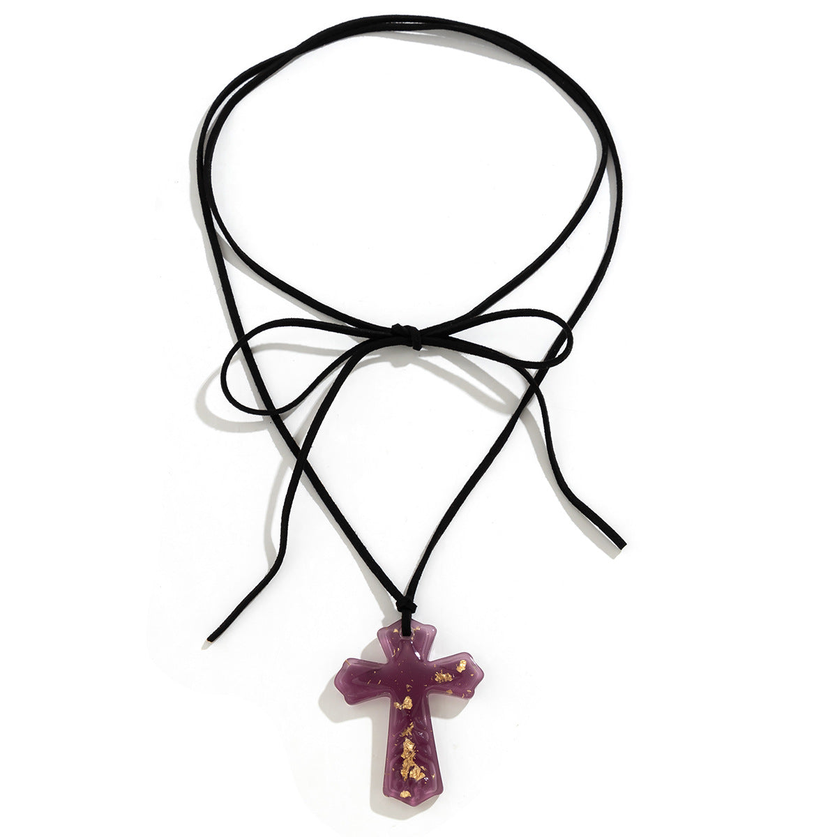 European and American Cross-border Sprinkled Gold Cross Pendant Necklace with Multi-layer Personality Winding Design for Women