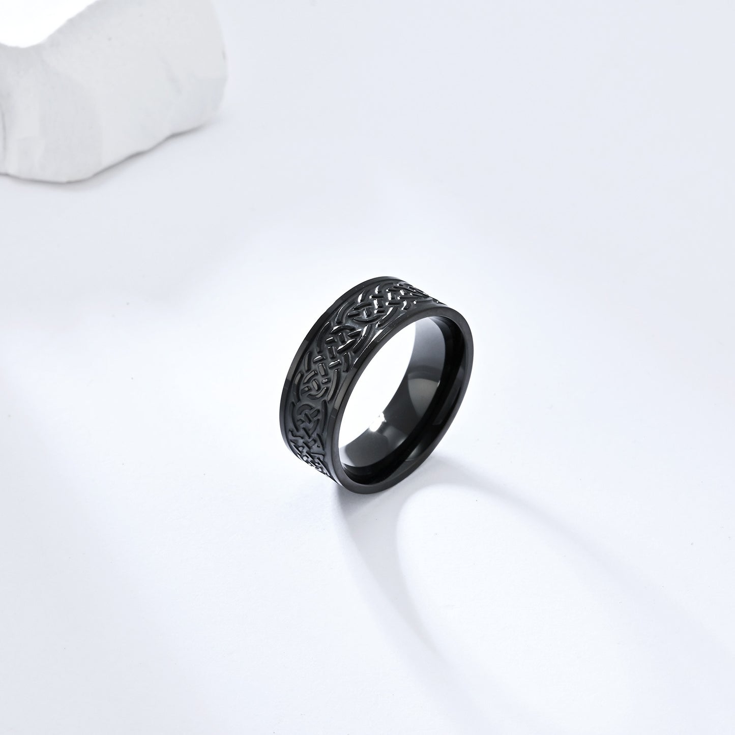 Planderful Celtic Knot Ring Titanium Steel Nordic Style Unisex Eternal Braided Design Sizes 7 To 12