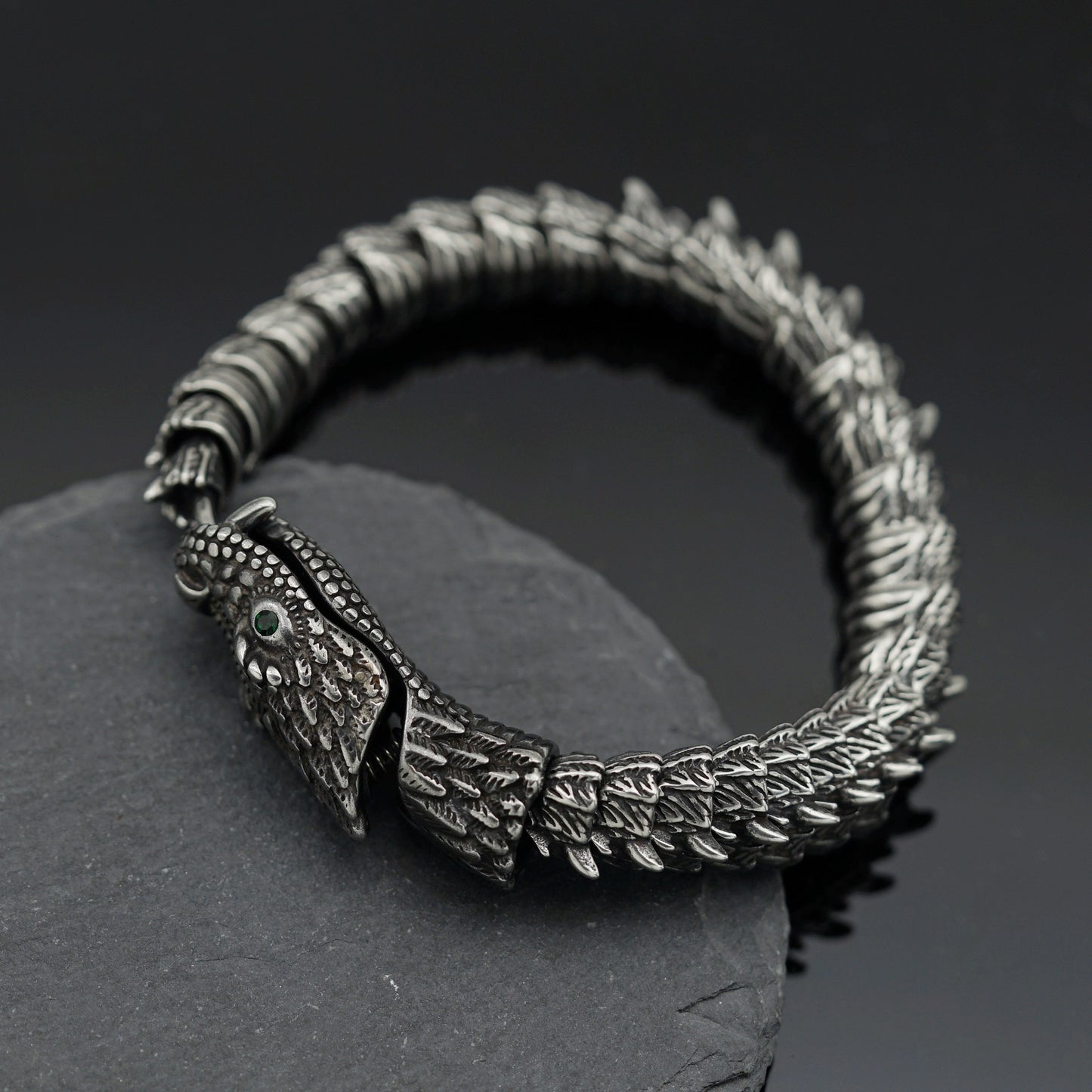 Planderful Dragon Scale Bracelet Titanium Steel 3D Keel Chain For Men Unisex Domineering Protection