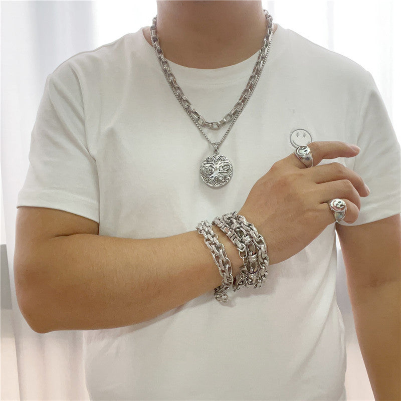 Titanium Steel Tree of Life Pendant Necklace - Stylish Retro Design for Men and Women