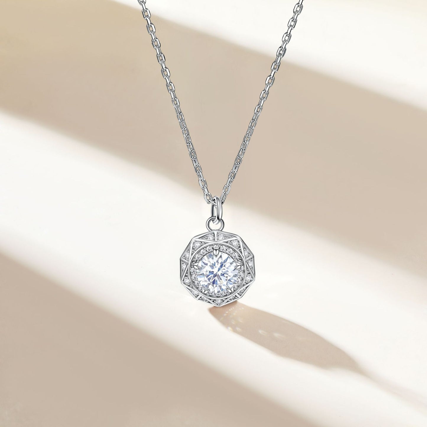 Planderful 925 Sterling Silver Necklace For Women Zircon Sparkle Everyday Genie Versatile Luxury Jewelry