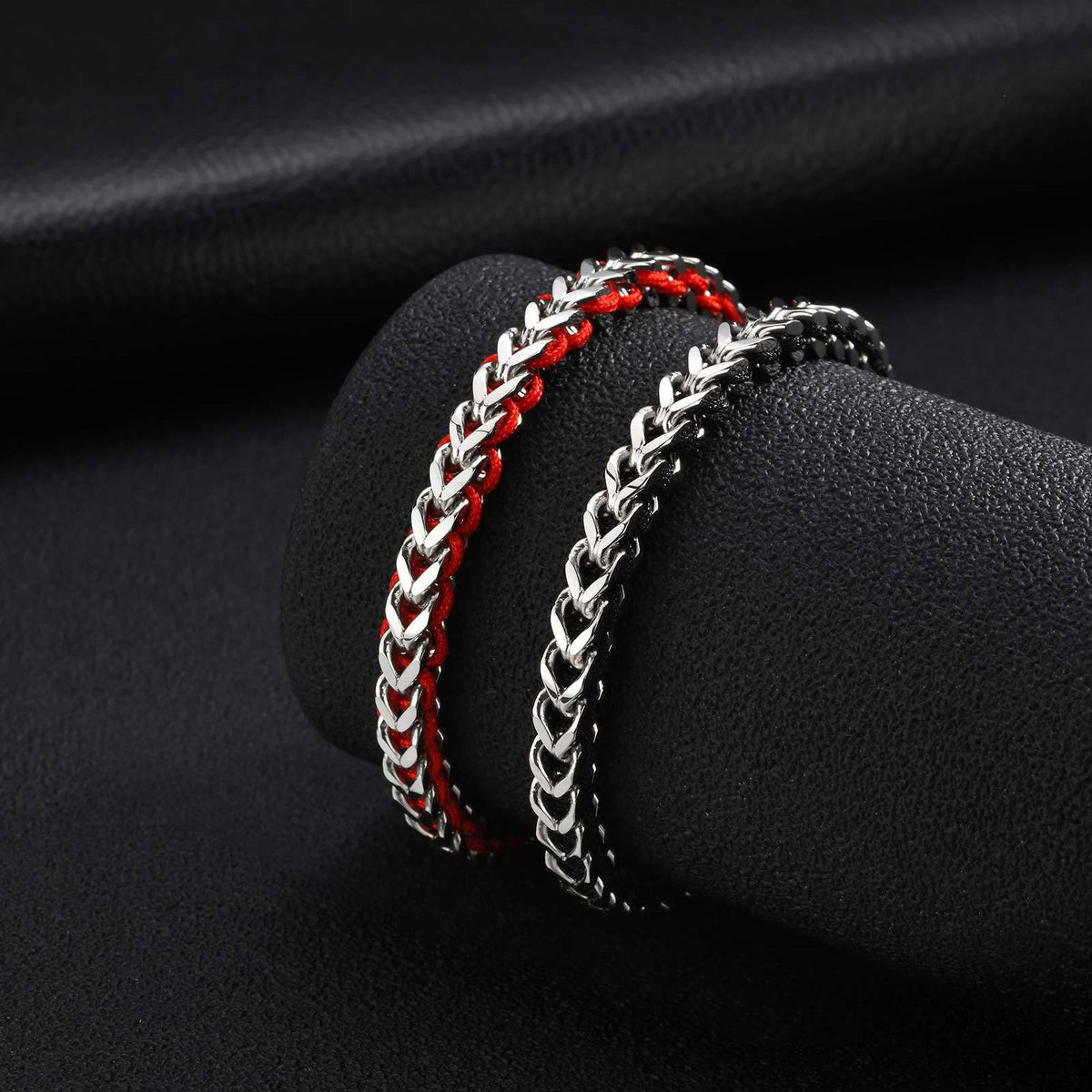 Braided Adjustable Stainless Steel Bracelet for Men