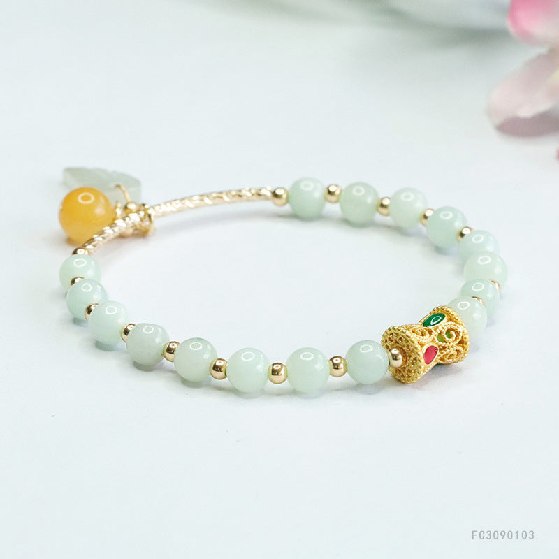 Jadeite Leaf Bracelet