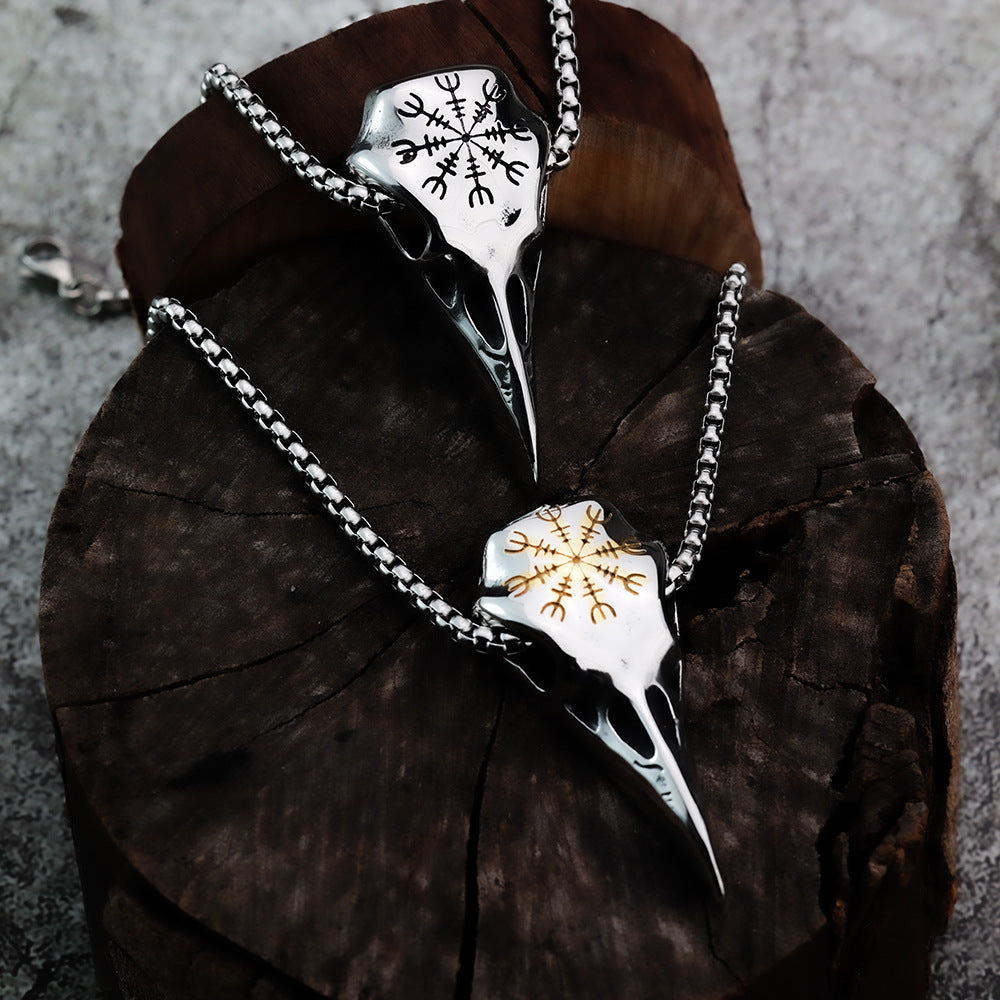 European and American Jewelry Viking Compass Pendant Necklace