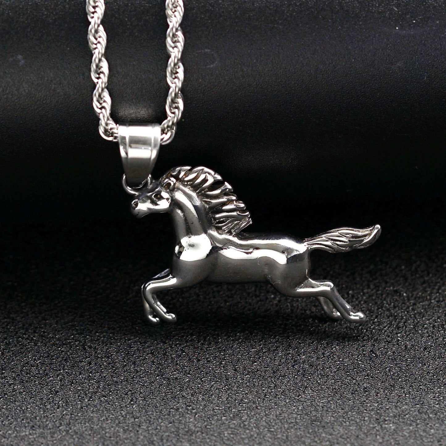 Steel Necklace - Statement Punk Retro Pendant For Everyday Wear By Planderful Jewelry