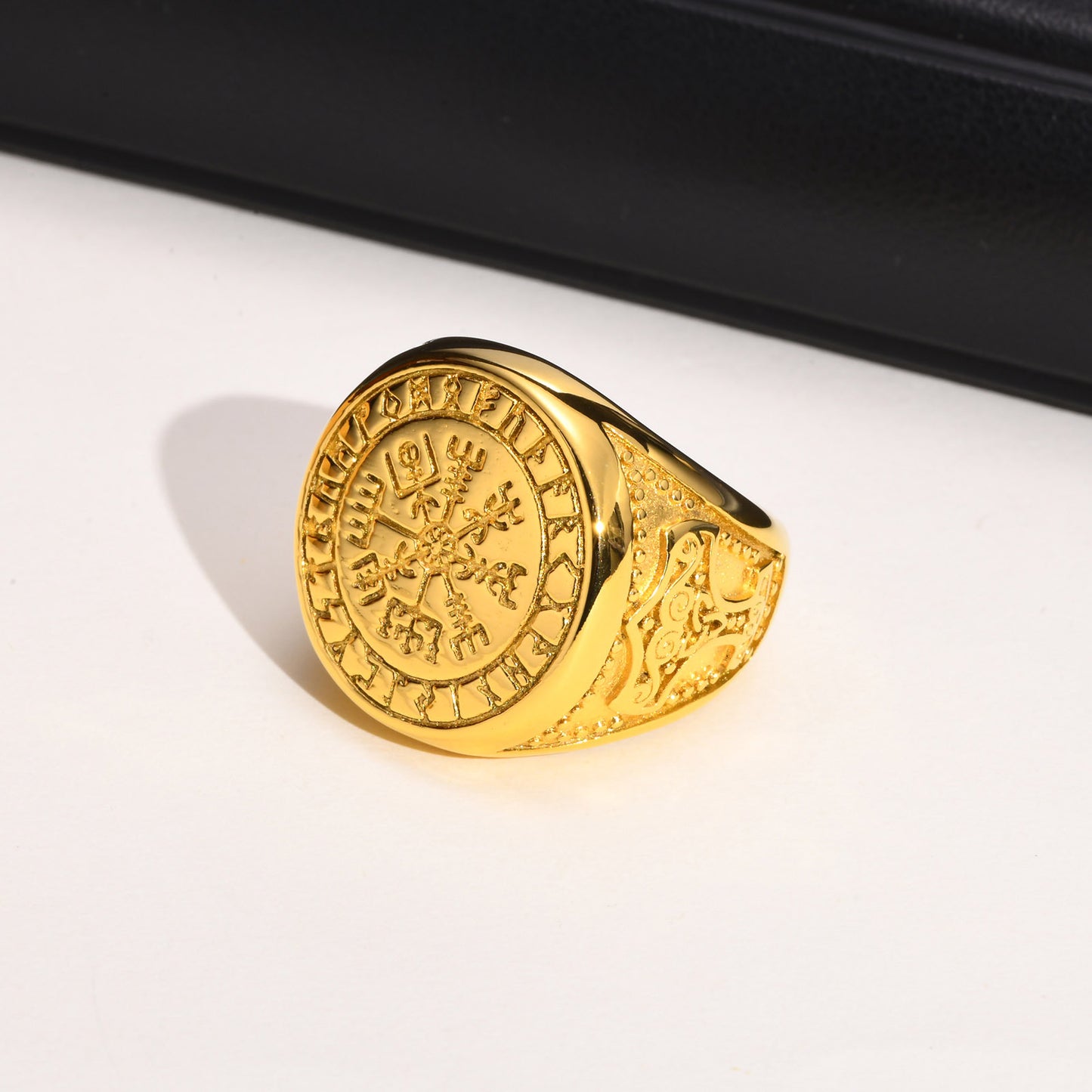 Planderful Eagle Ring 18K Gold Plated Stainless For Men