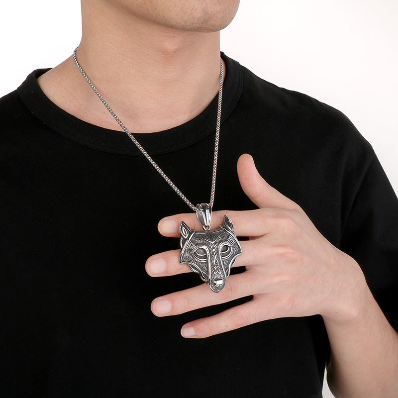 Planderful Norse Titanium Steel Viking Pendant for Men