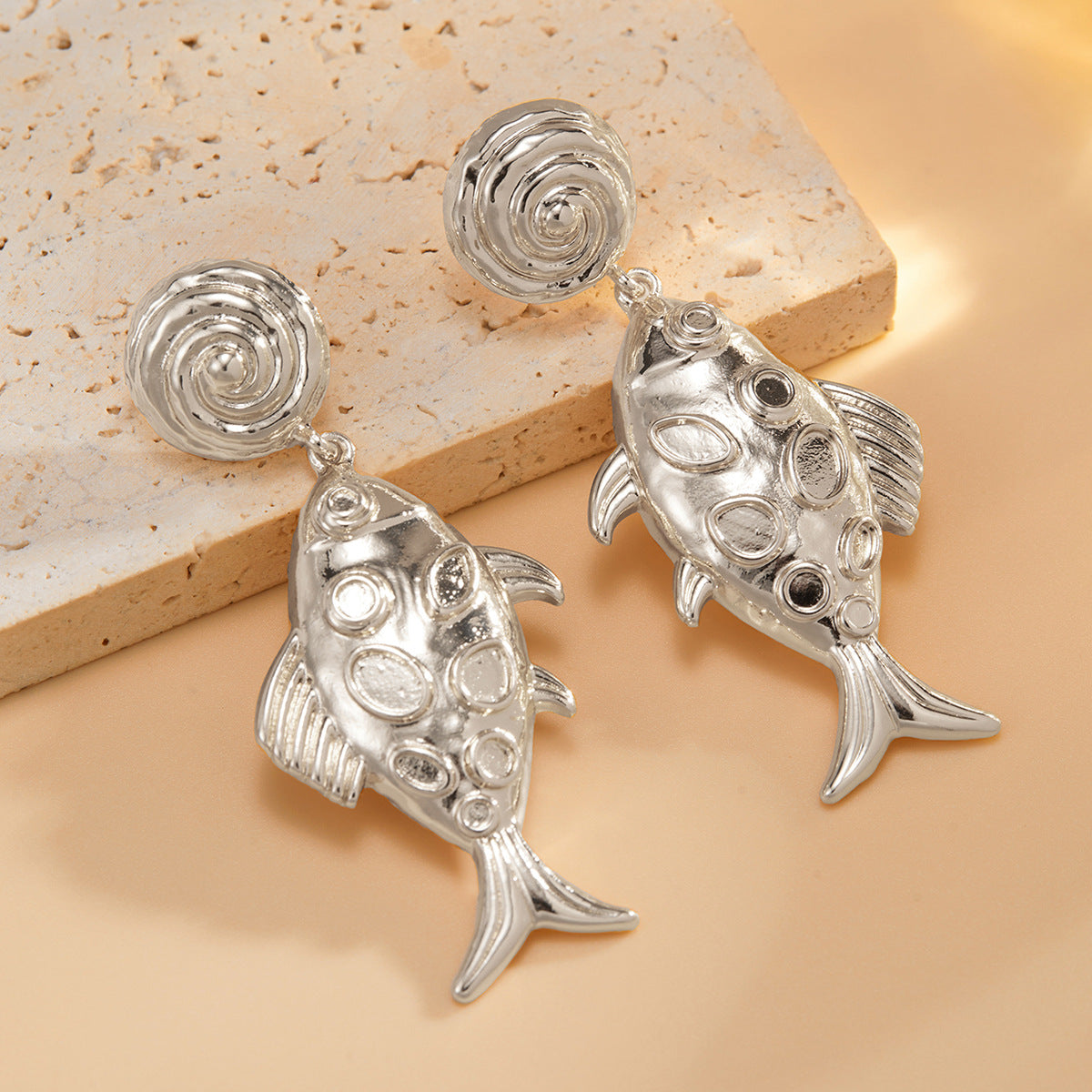 Planderful Vienna Verve Fish Pendant Earrings – Unique Marine-Inspired Design
