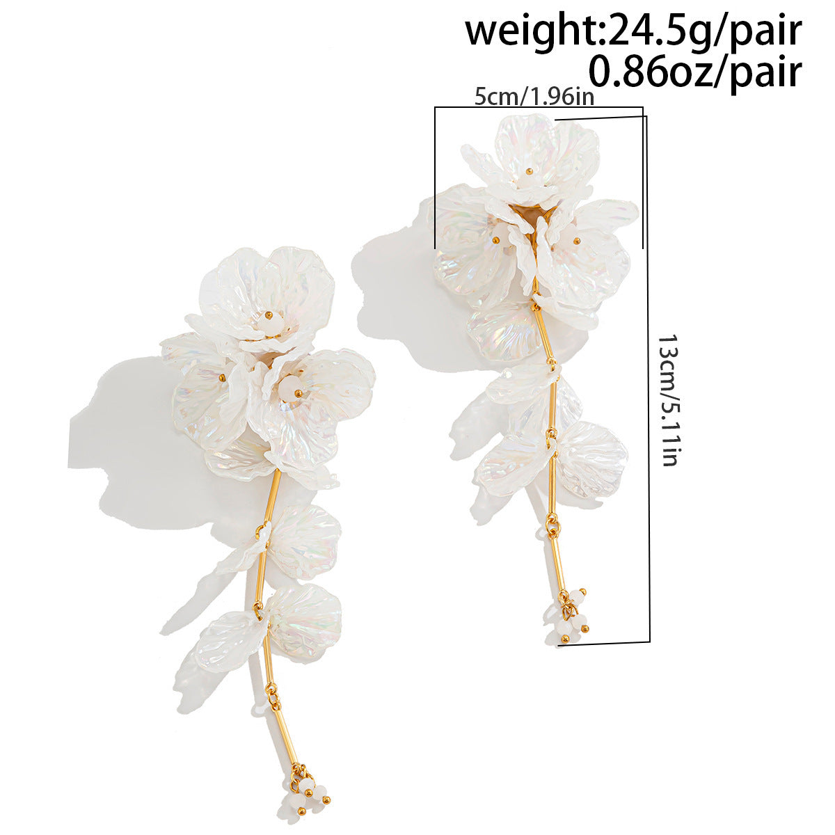 Planderful Vienna Verve 3D Floral Tassel Earrings For Women Colorful Scallop Design