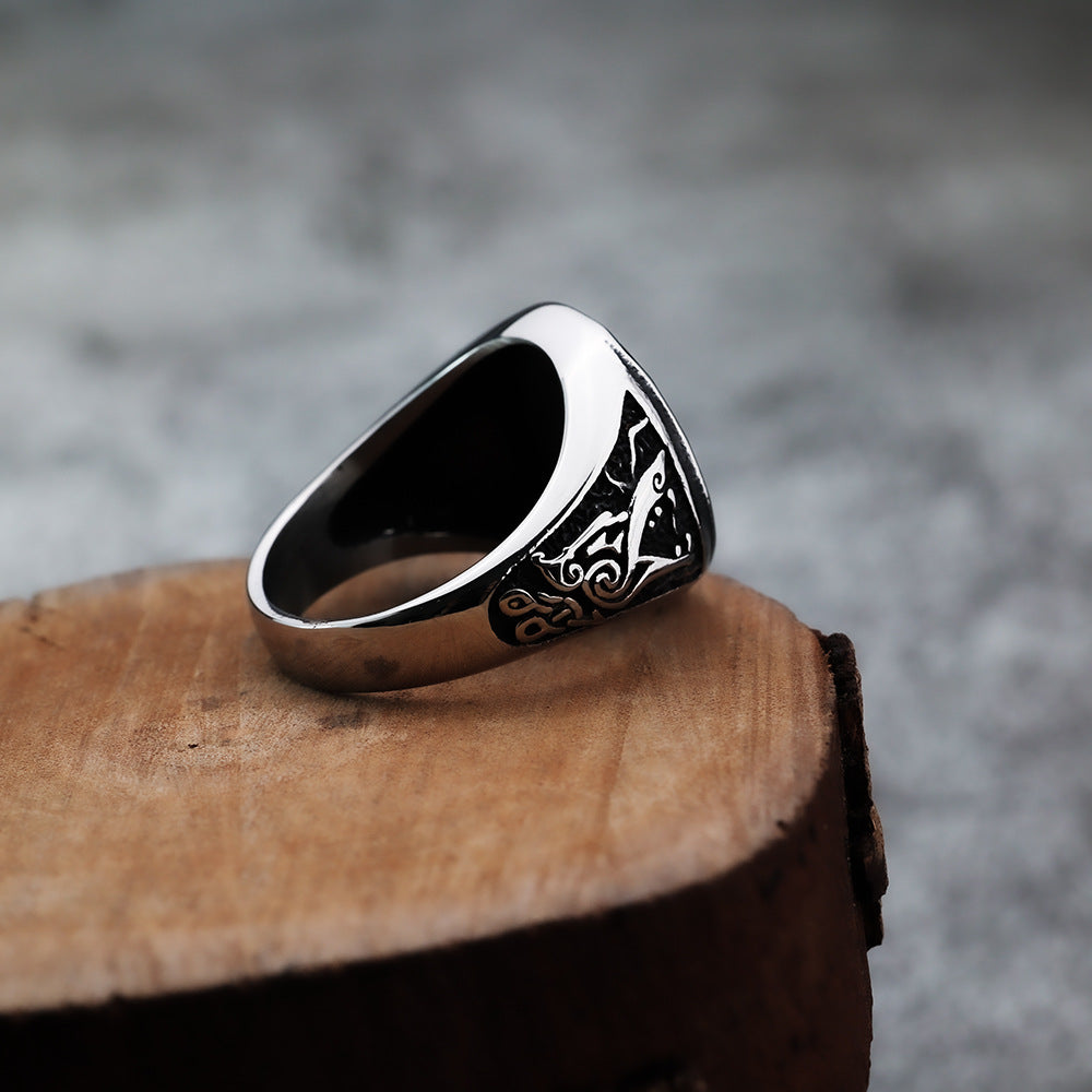 Amazon New Viking Ring Jewelry War Shield Trend for Men