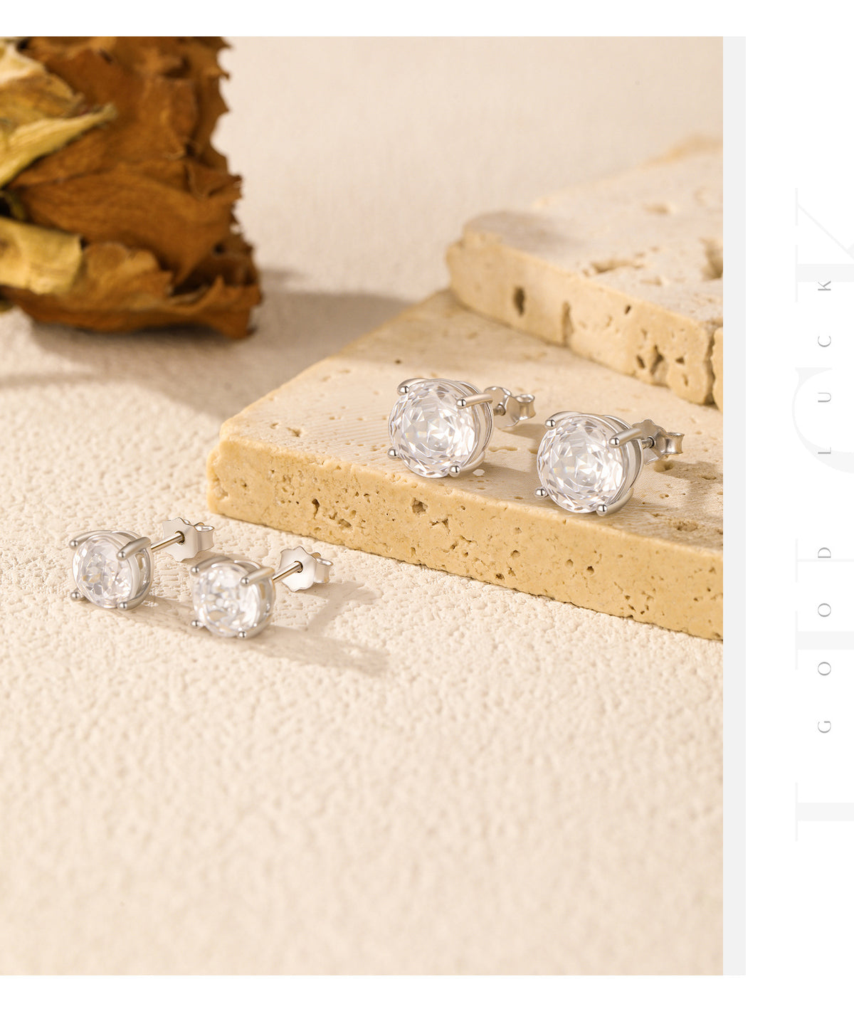 925 Sterling Silver Multicolor Rose-Cut Zircon Cartilage Stud