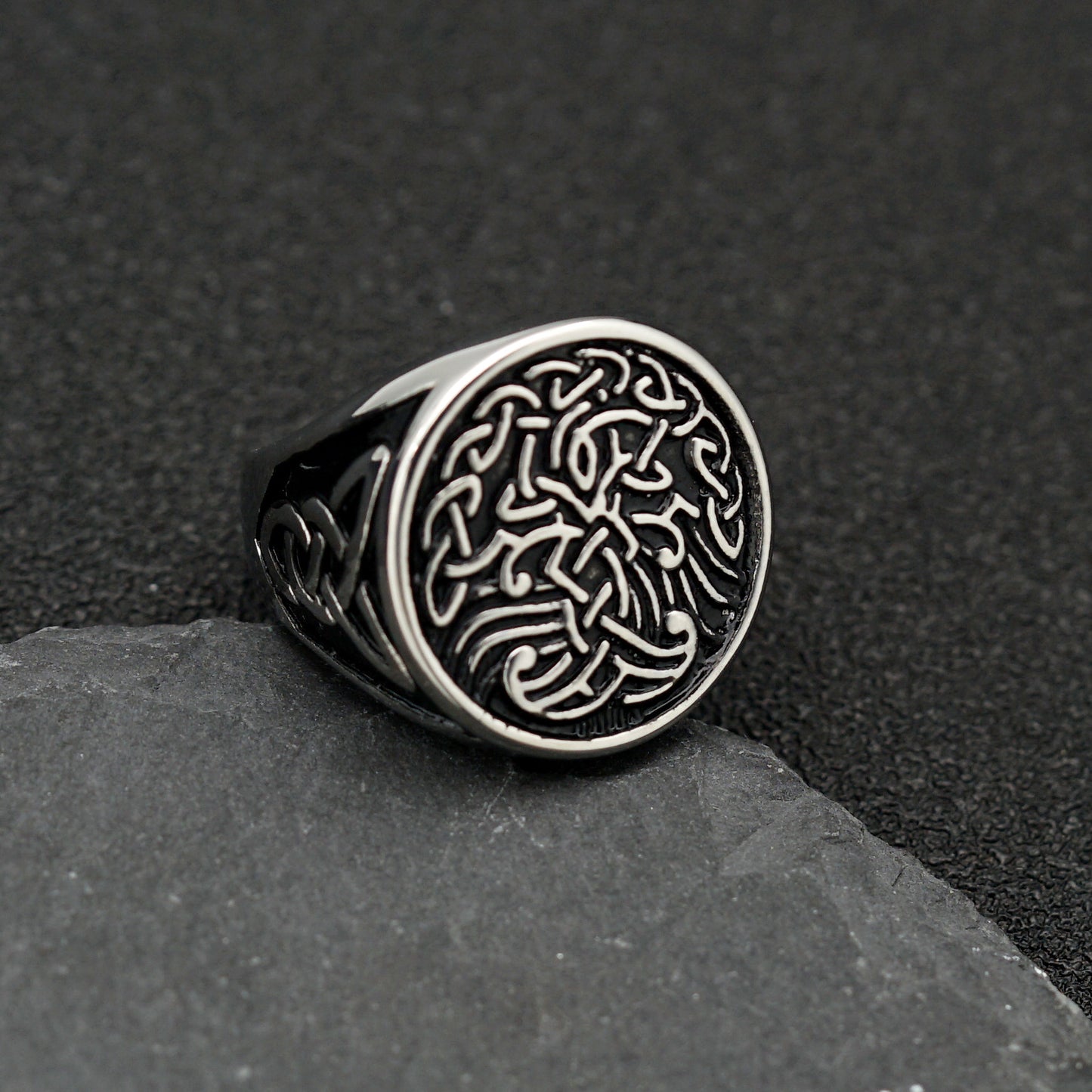 Planderful Titanium Steel Ring For Men And Women Nordic Tree Of Life Retro Hip Hop Design Unisex Protection Symbol