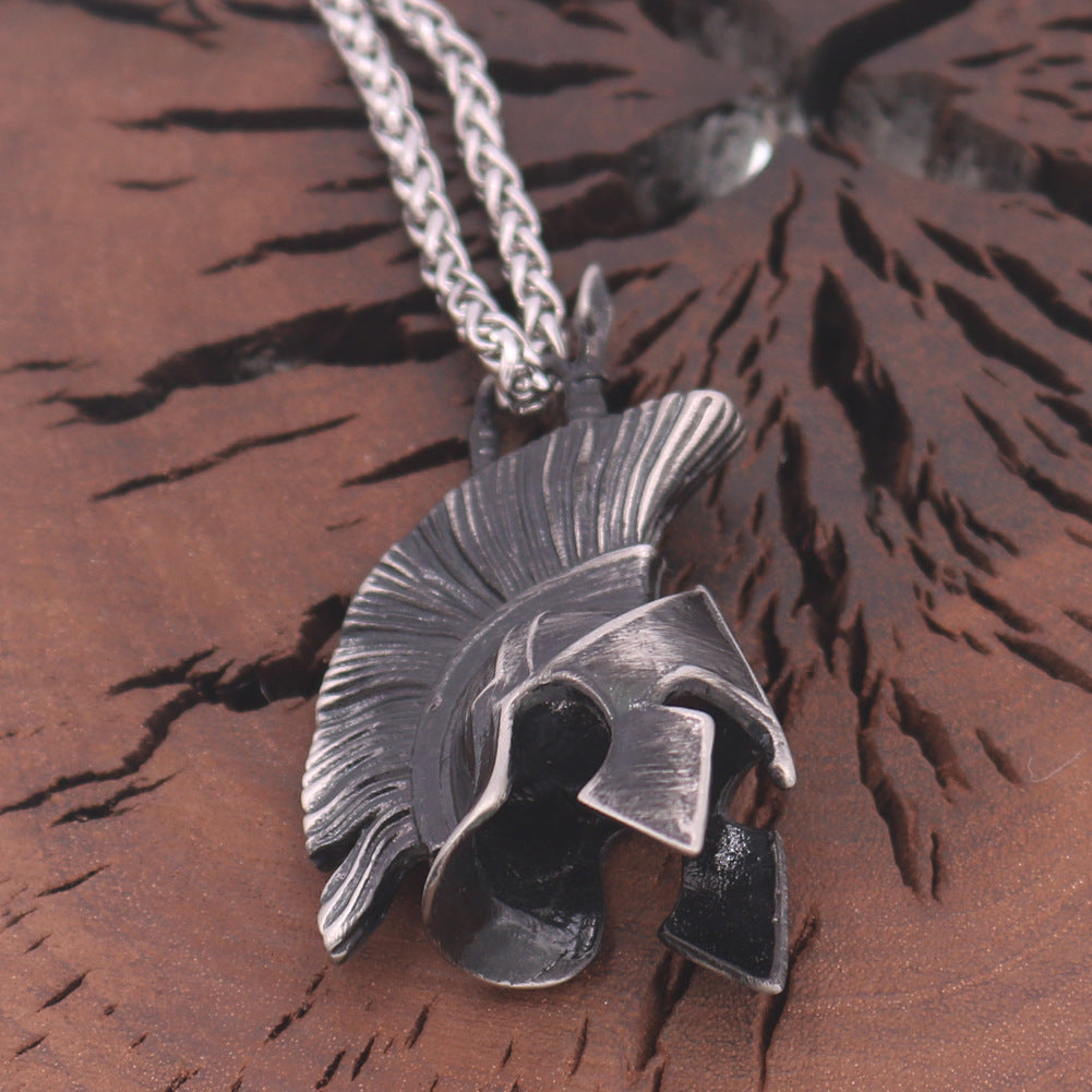 Viking Totem Odin Helmet Necklace for Men - Norse Legacy Vintage Jewelry