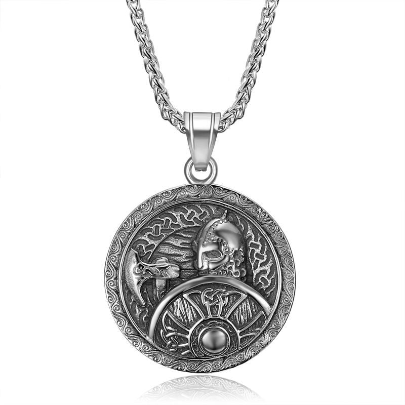 Stainless Steel Necklace - Vintage Nordic Viking Pendant
