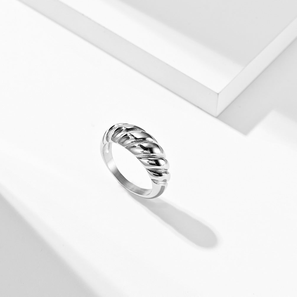 Stainless Steel Women's Bread Ring – Wedding Proposal Couple