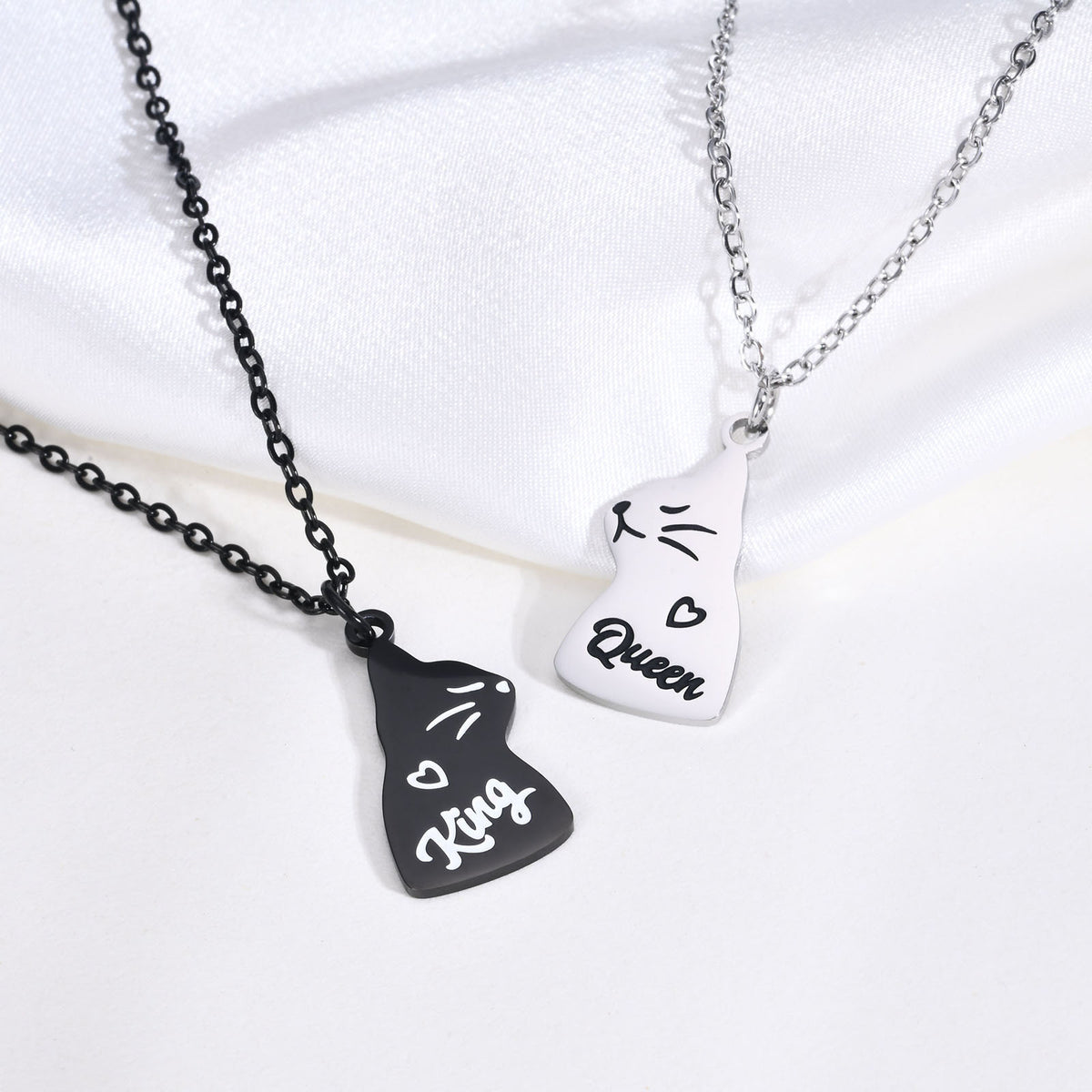 Black Stainless Steel Necklace Unisex