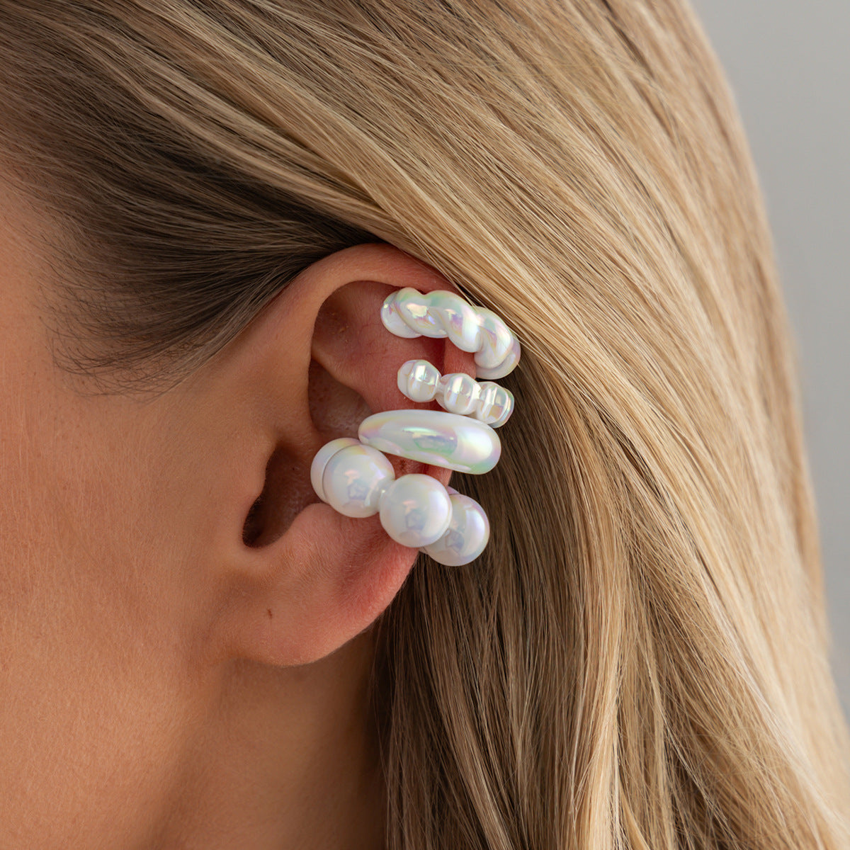Planderful Vienna Verve No Piercing Clip On Ear Bone Earrings Set With Star Bead