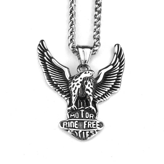 European And American Retro Men's Jewelry Eagle Pendant Necklace