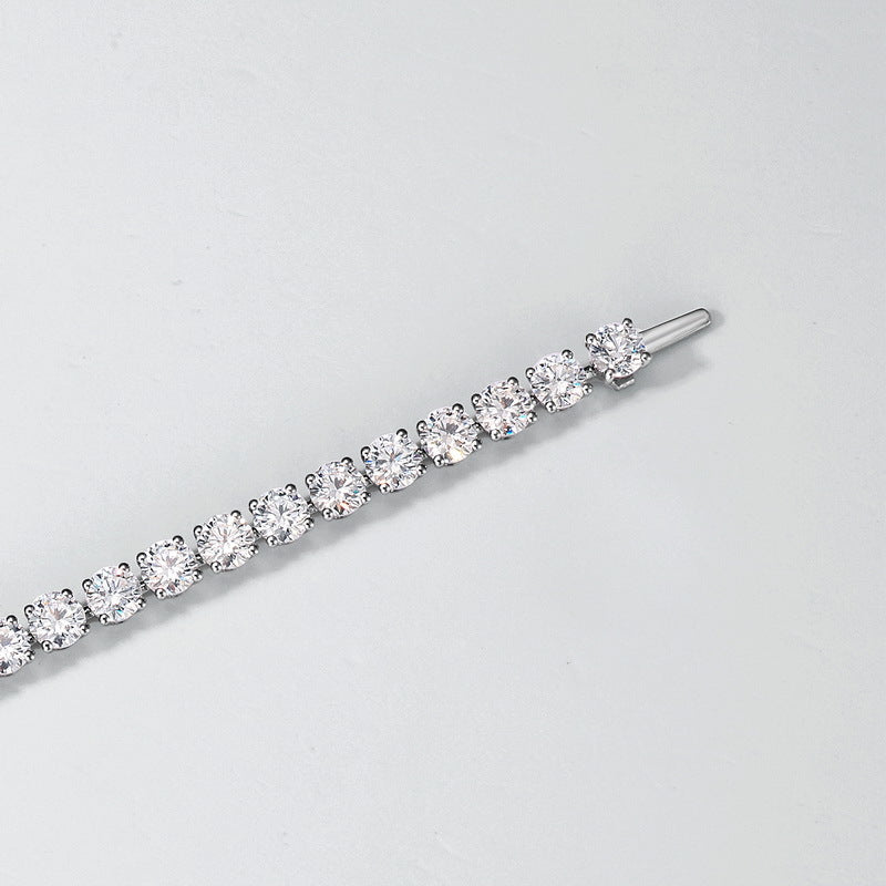 S925 Sterling Silver Moissanite Tennis Bracelet