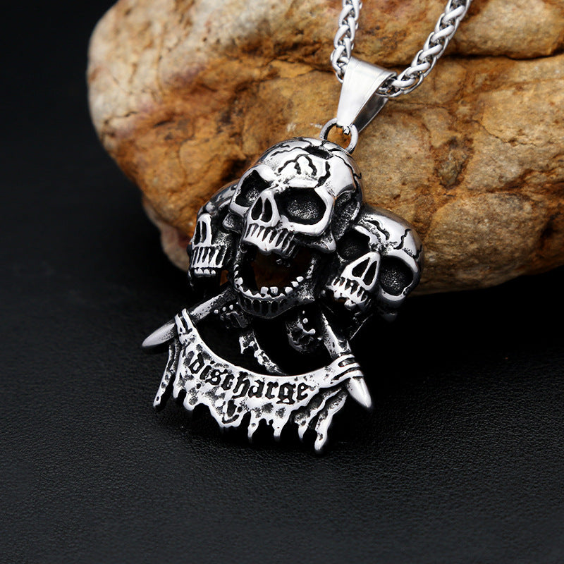 Punk Skull Stainless Steel Men's Ring