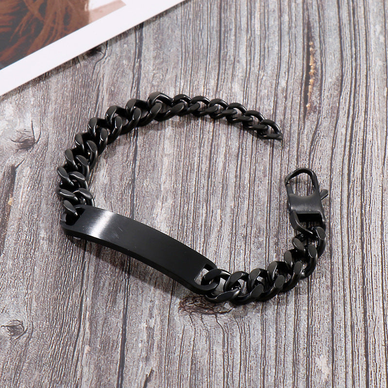 Planderful Adjustable Men Titanium Steel Cuban Bracelet